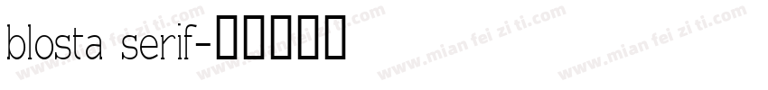 blosta serif字体转换